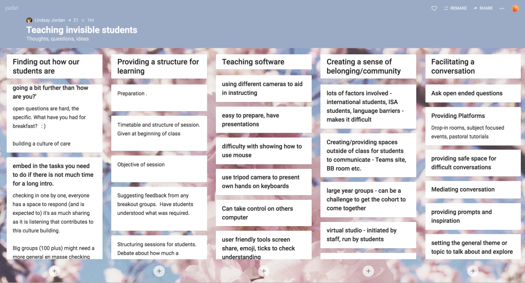 Session w/c 1st March: Feedback